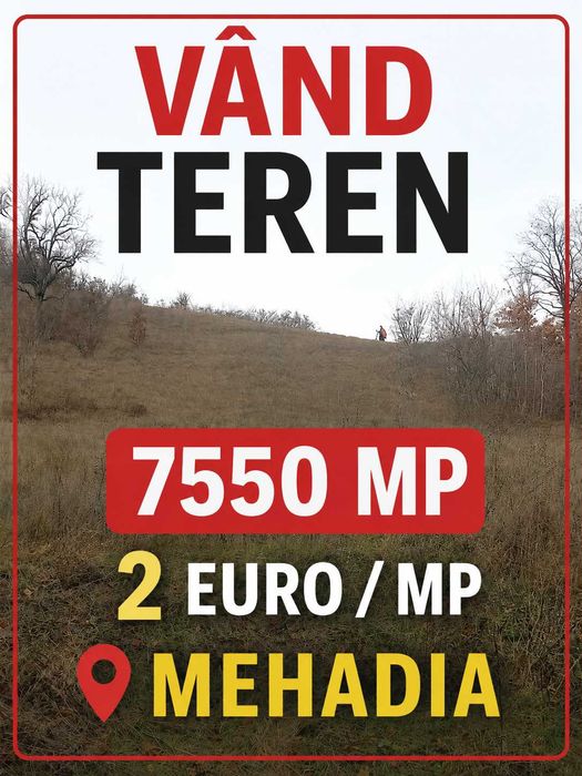 Vând teren 7550 mp MEHADIA