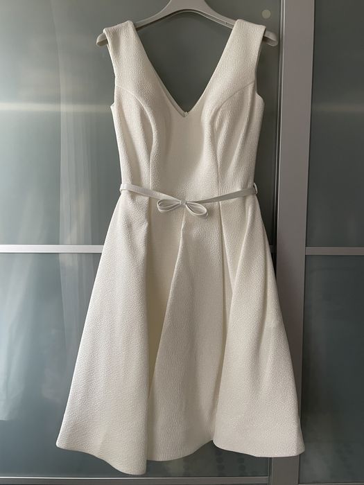 Rochie cununie/mireasa scurta cu buzunare