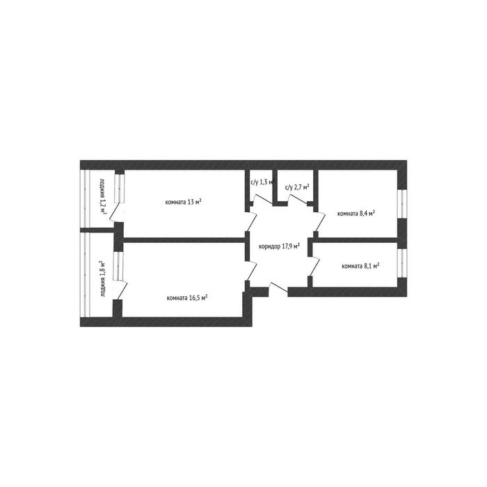 Продается 3 комн квартира Назарбаева,7