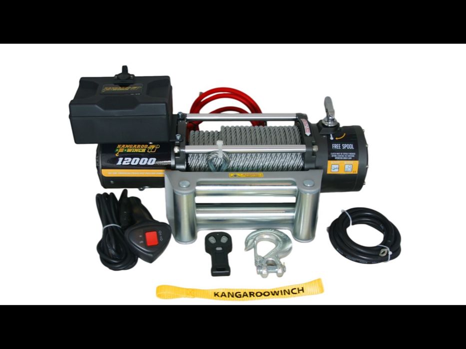 Troliu electric PowerWinch 12000 lb 5443 kg.  Platforma OffRoad