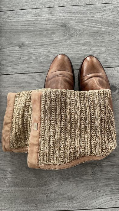 Vand cizme piele combinat cu in