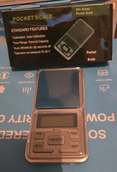 Cântar de Buzunar MH-500 – 500 g, Precizie 0,1 g, Funcție TARA, Design Compact Argintiu
