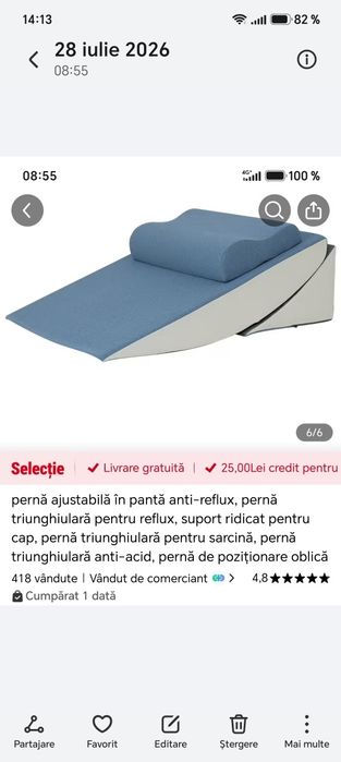 Pernă reflux gastric medicală 3 piese