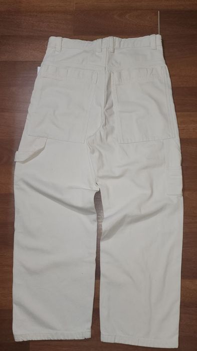 Blugi bărbați Bershka NOI cu etichetă - Albi / Stil Cargo  - Mărimea 42 (L)