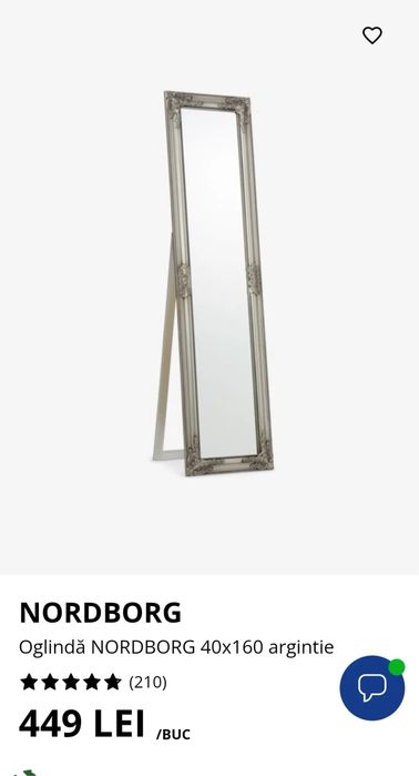 Oglinda Nordborg 40x160 cm