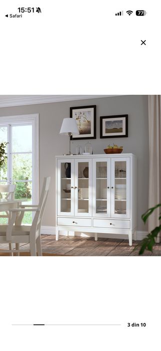 Bufet - Cabinet - Dulap cu usi de sticle pliante (Ikea Adanas)