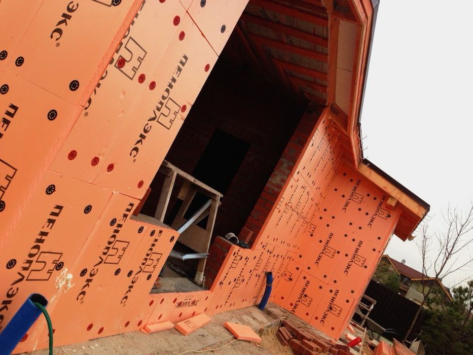 Дом утепленный пеноплексом фото снаружи Дом утепленный пеноплексом фото снаружи