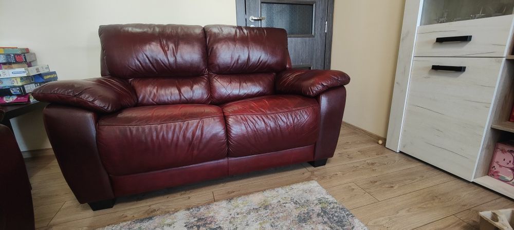 Дивани от естествена  кожа двойка и тройка