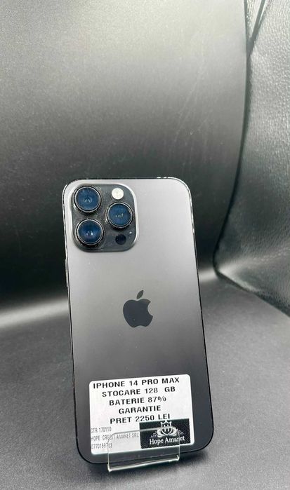 Hope Amanet P5 iPhone 14 Pro Max / 128GB / BATERIE 87% / GARANTIE