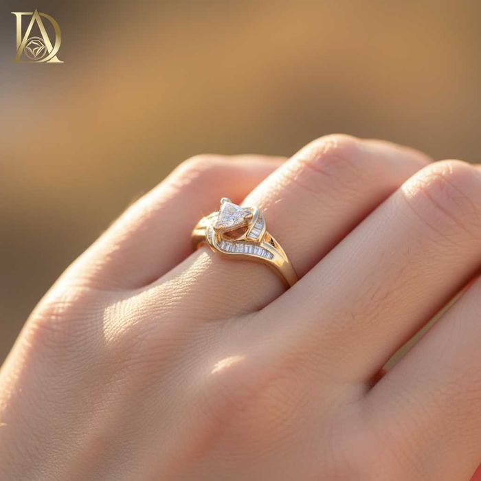 Нов Златен Пръстен с 0.67кт Естествени Диаманти