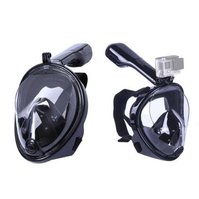 Цяла маска за гмуркане + стойка за екшън камера + шнорхел