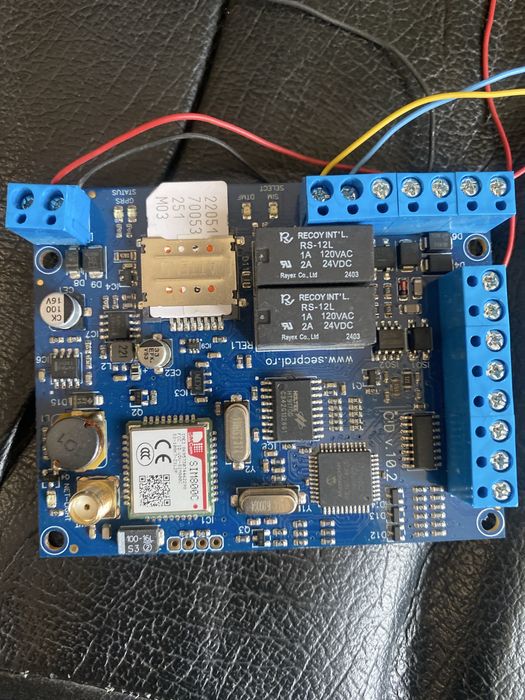 Modul gsm alarma/control acces CID V1.02. 2 relee,SIM 800 C industrial