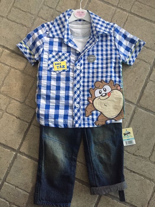 Set Tricou+Cămașă+pantalon 1-2 ani George Disney
