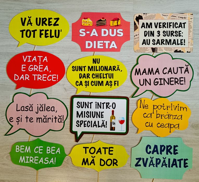 Propsuri recuzită foto mesaje petrecere