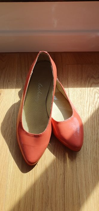 Balerini piele naturala lacuita