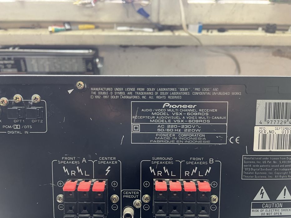 Pioneer vsx d 510  vsx609rds