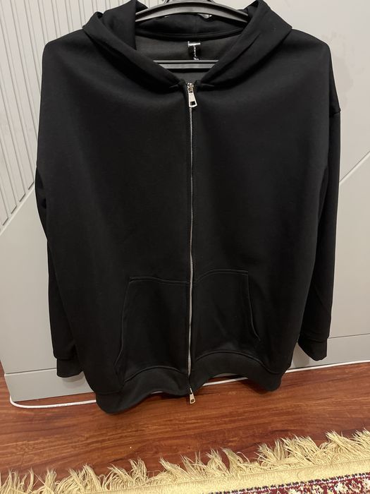 черная Зип худи XXL