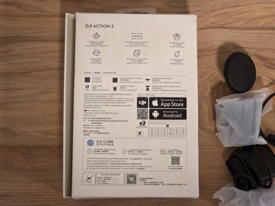DJI Action 2 Dual-Screen Combo – Отлично състояние, пълен комплект