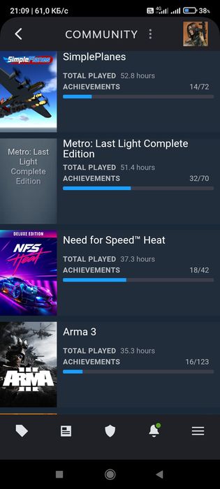 Аккаунт Steam 78 игр