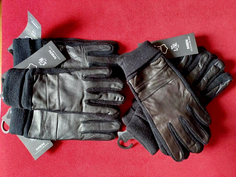 Mănuși piele noi S - XL