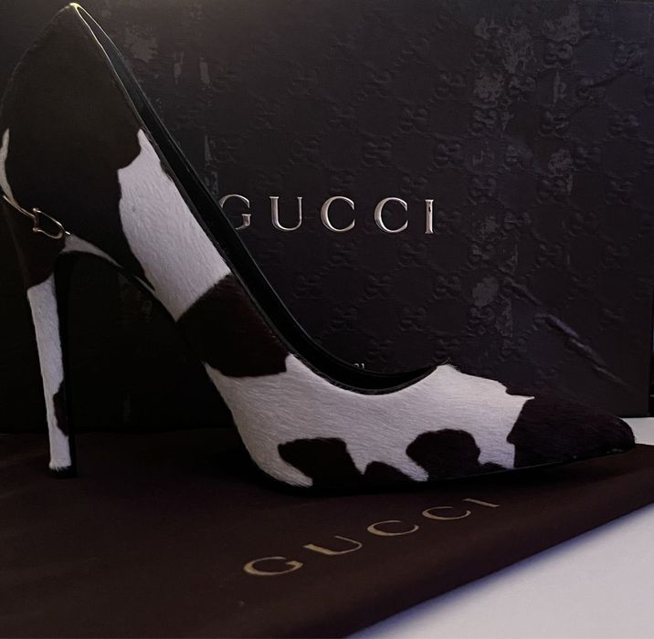 PANTOFI GUCCI originali, noi din blana de ponei