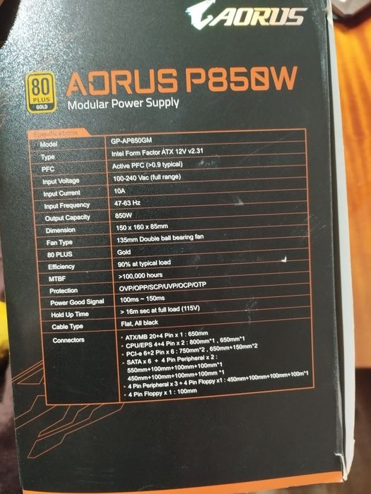 Блок питания Aorus 850W