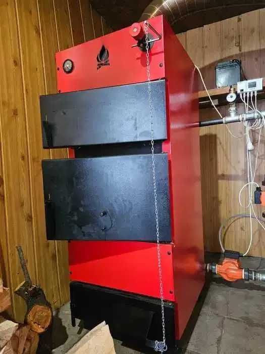 Cazan pe lemne și cărbune de 41 kW, cu ardere normală tiraj natural