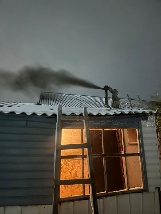 Чистка дымохода.