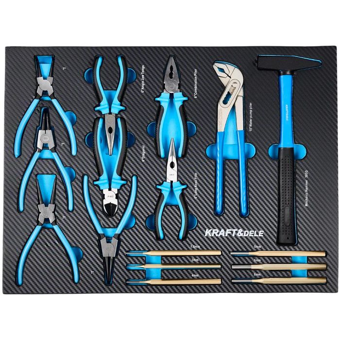 Dulap de scule pentru atelier, echipat, 12 sertare, 501 piese, Kraft