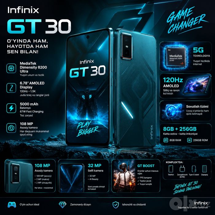 Infinix gt 30  ideal
