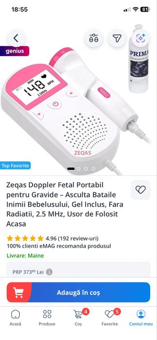 Doppler fetal portabil
