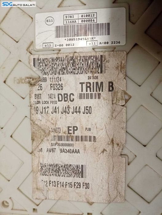 Panou Tablou Relee Sigurante Ford Focus 3 2010 - 2014 Cod BV6T-14014-DBC [M4096]