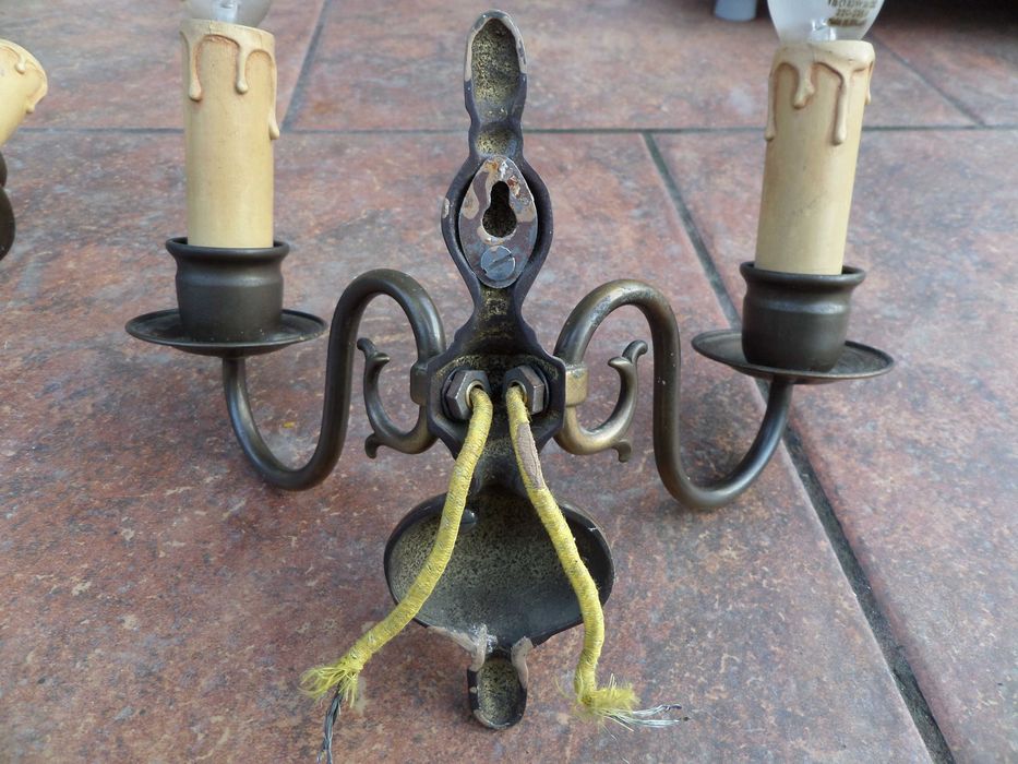 Aplice corpuri iluminat din bronz alama vintage originale vechi