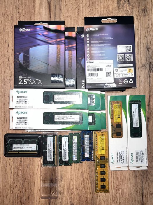 Dahua C800A 512GB 2,5 SATA;  Apacer ОЗУ 8GB DDR3-1600