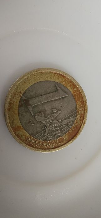 Монета 1 Евро Италия 2002г