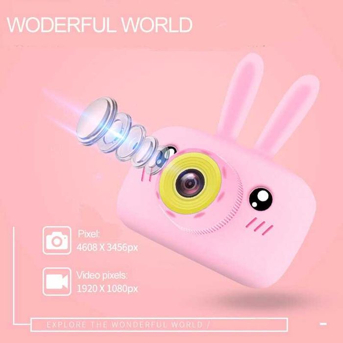 Детски фотоапарат STELS W310, Игри, HD Камера, Розов, Син, Жълт, Бял