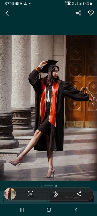 Vinetka Forma mantiya magistr bitiruvchi fotograf fotostudiya