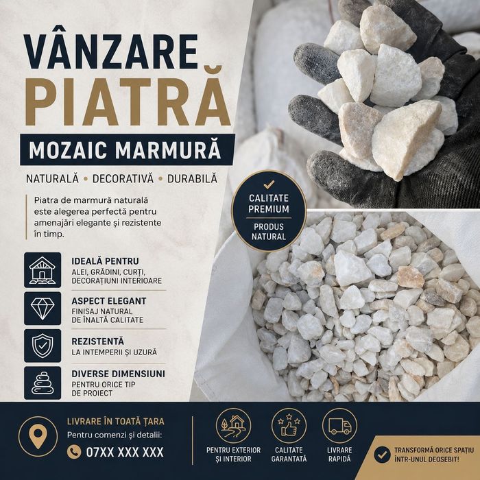 Piatra marmura decorativa/praf marmura