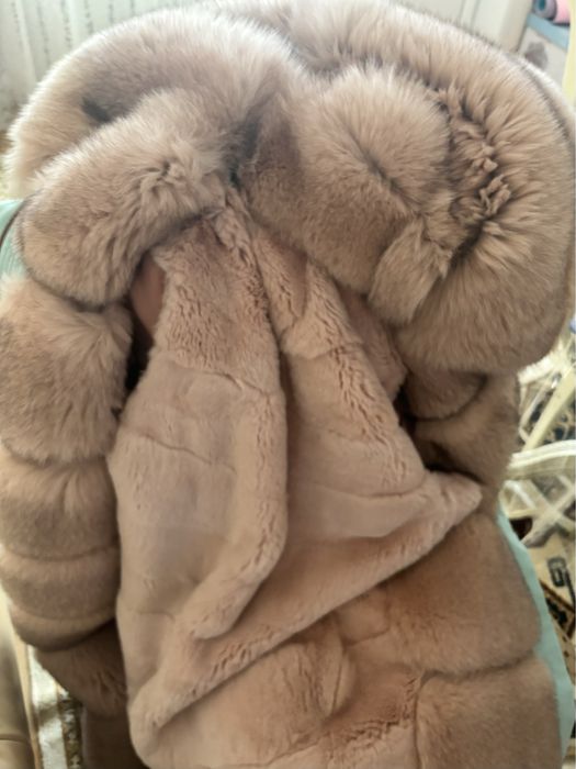Парка длинная из меха песца
