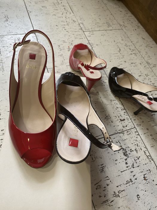 Туфли Hogl 38 размер красные и черные