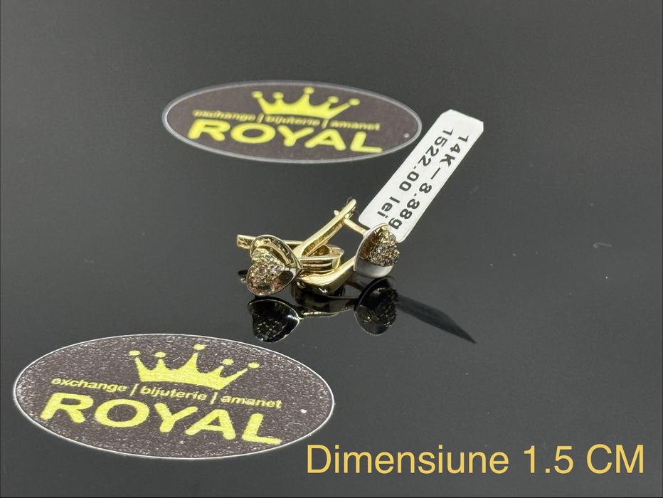 Bijuteria ROYAL : Cercei AUR 14K  3.38 GR