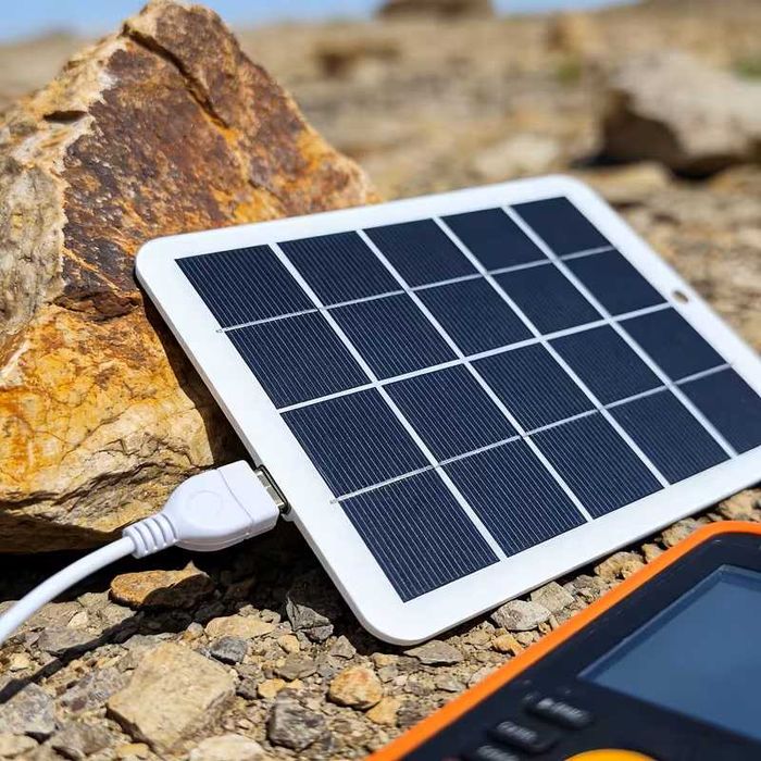 Компактен соларен панел Удобен соларен Power Bank - 3W