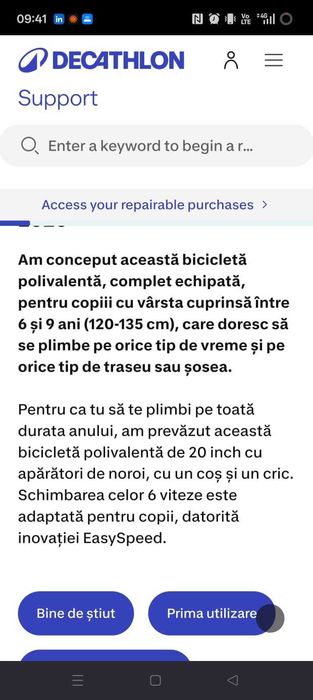 Bicicleta polivalenta copii 20 inch  cu 6 viteze