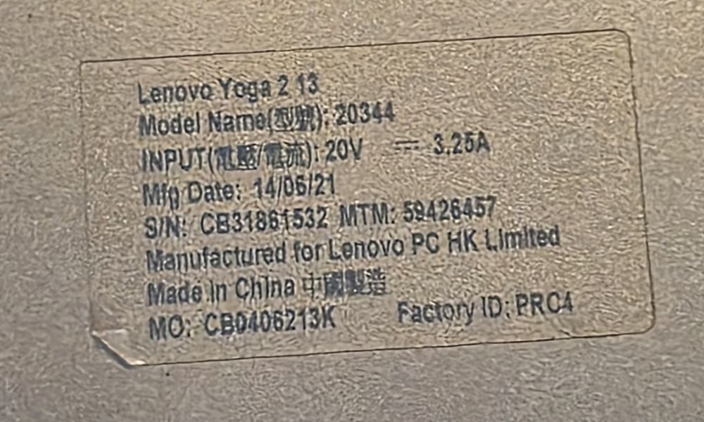 Ултрабук Lenovo Yoga 2/13 за части