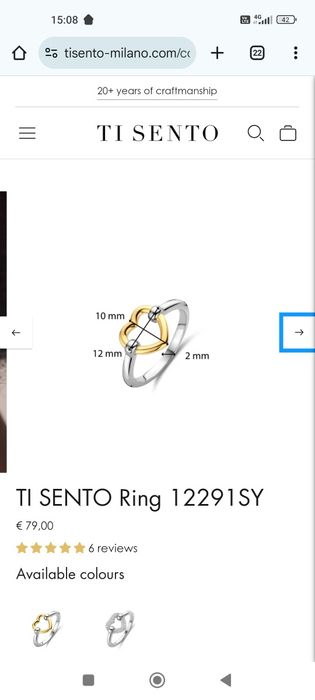 Ti sento сребърен комплект пръстен и гривна