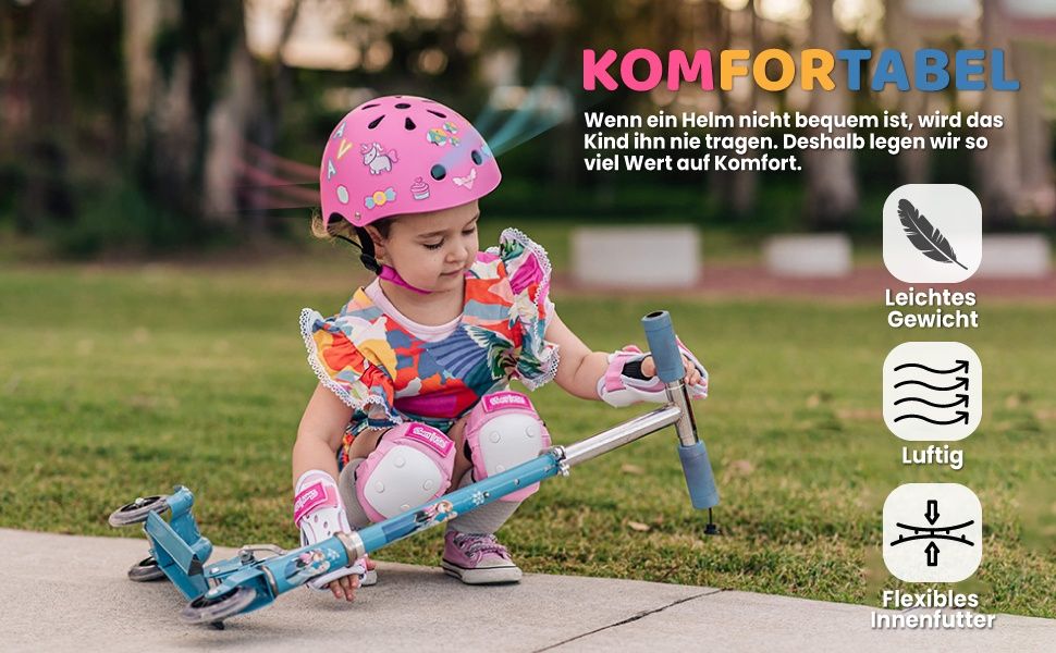 Детска защитна каска Simply Kids със стикери, Размер M, 8-14г