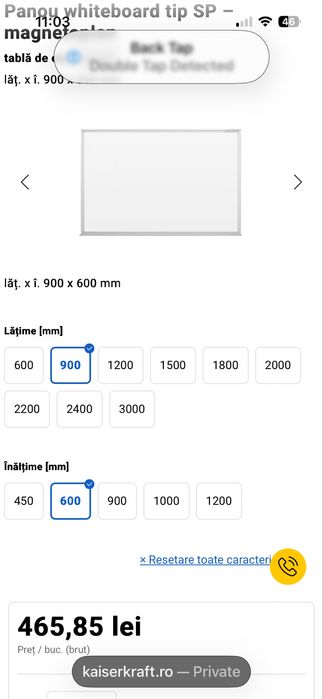 Tabla manetica Magnetoplan acoperire ceramica 90 cmx60 cm