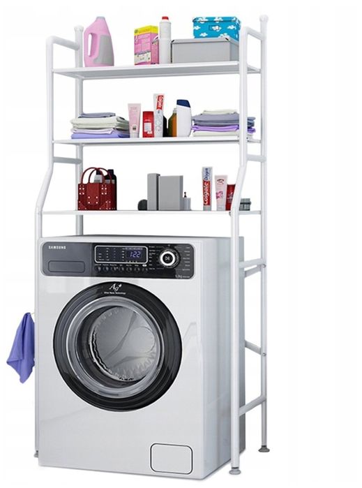 Стеллажи над стиральной машиной и унитаз