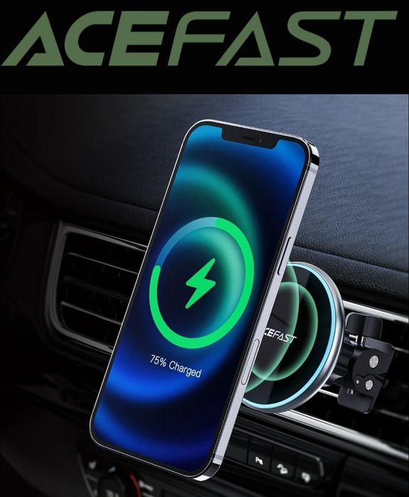 Acefast D3 Магнитный Авто Держатель 15W MagSafe iPhone 14 & 15 Series