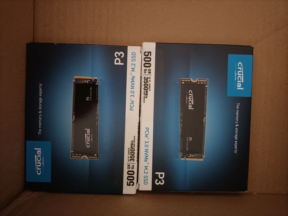 vand ssd crucial p3 500gb nou sigilat la cutie pciex 3.0